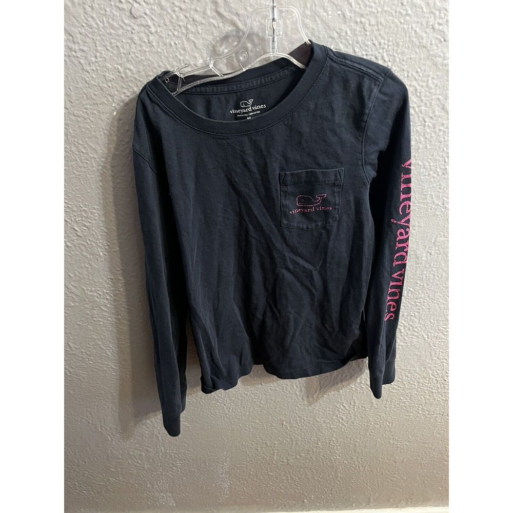 Girls Blue vineyard vines long sleeve T-shirt size Medium